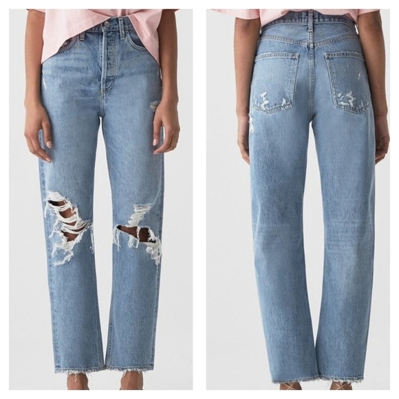 Agolde Denim - AGOLDE 90's Mid Rise Loose Fit in Fall Out Denim Jeans Size 28